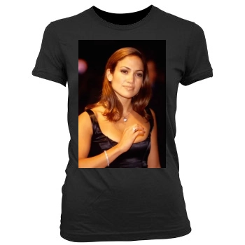 Jennifer Lopez Women's Junior Cut Crewneck T-Shirt