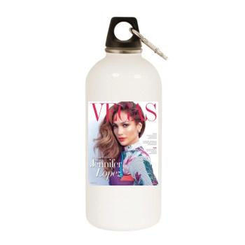 Jennifer Lopez White Water Bottle With Carabiner