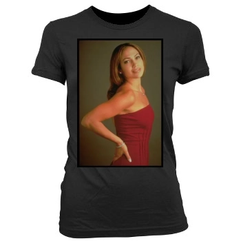 Jennifer Lopez Women's Junior Cut Crewneck T-Shirt