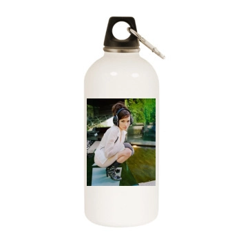 Jennifer Lopez White Water Bottle With Carabiner