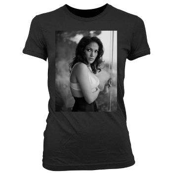 Jennifer Lopez Women's Junior Cut Crewneck T-Shirt