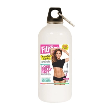 Jennifer Lopez White Water Bottle With Carabiner