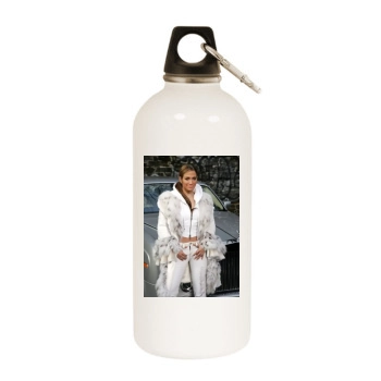 Jennifer Lopez White Water Bottle With Carabiner