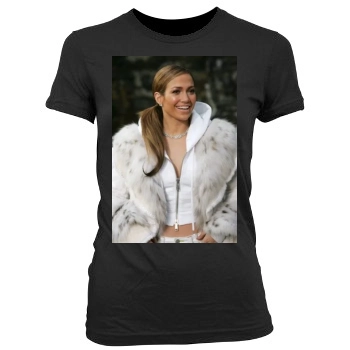 Jennifer Lopez Women's Junior Cut Crewneck T-Shirt