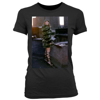 Jennifer Lopez Women's Junior Cut Crewneck T-Shirt