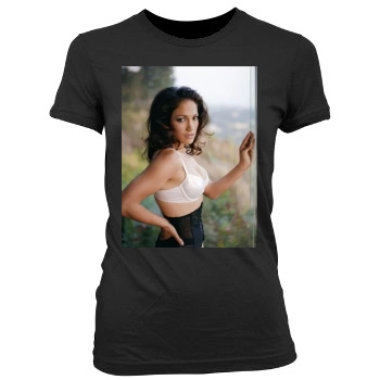 Jennifer Lopez Women's Junior Cut Crewneck T-Shirt