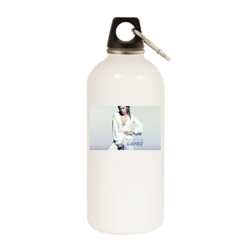 Jennifer Lopez White Water Bottle With Carabiner