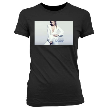 Jennifer Lopez Women's Junior Cut Crewneck T-Shirt