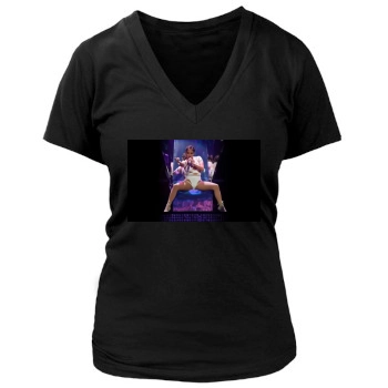 Jennifer Lopez Women's Deep V-Neck TShirt