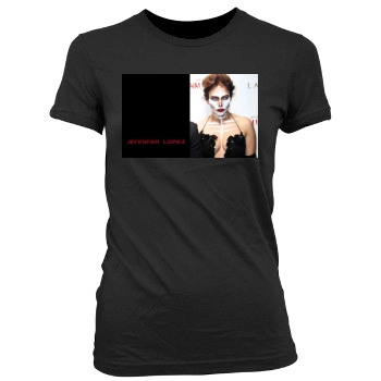 Jennifer Lopez Women's Junior Cut Crewneck T-Shirt