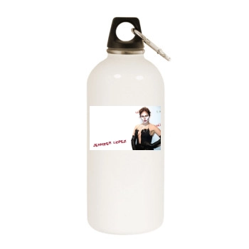 Jennifer Lopez White Water Bottle With Carabiner