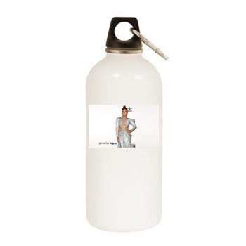 Jennifer Lopez White Water Bottle With Carabiner