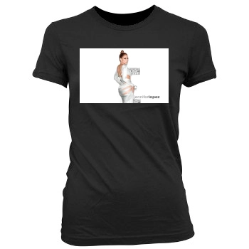 Jennifer Lopez Women's Junior Cut Crewneck T-Shirt