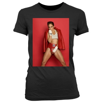 Jennifer Lopez Women's Junior Cut Crewneck T-Shirt