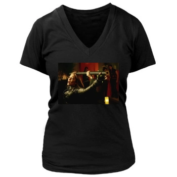 Jennifer Lopez Women's Deep V-Neck TShirt