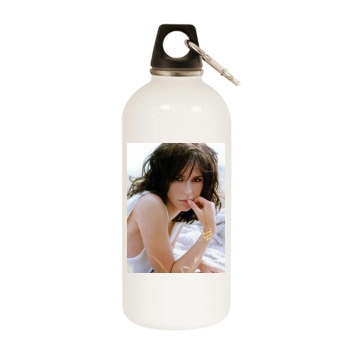 Jennifer Love Hewitt White Water Bottle With Carabiner