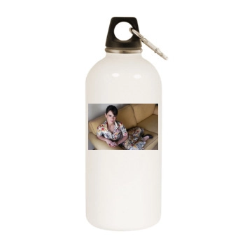 Jennifer Love Hewitt White Water Bottle With Carabiner