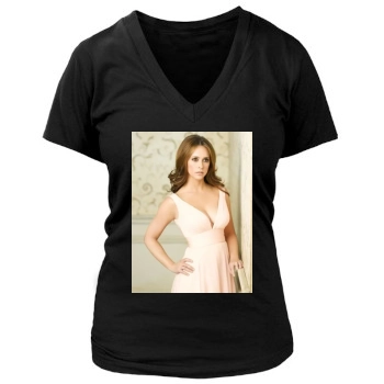 Jennifer Love Hewitt Women's Deep V-Neck TShirt