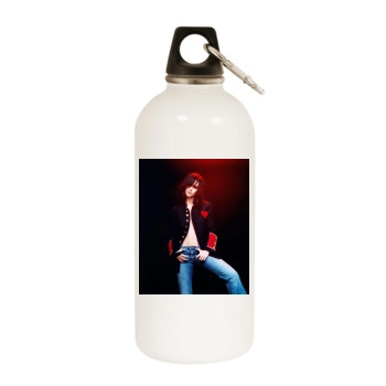 Jennifer Love Hewitt White Water Bottle With Carabiner