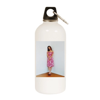 Jennifer Love Hewitt White Water Bottle With Carabiner