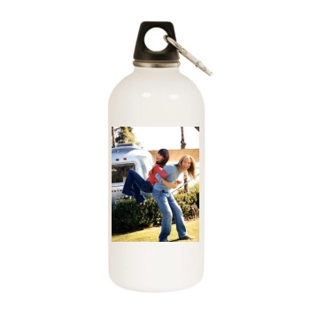 Jennifer Love Hewitt White Water Bottle With Carabiner