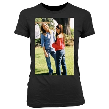 Jennifer Love Hewitt Women's Junior Cut Crewneck T-Shirt