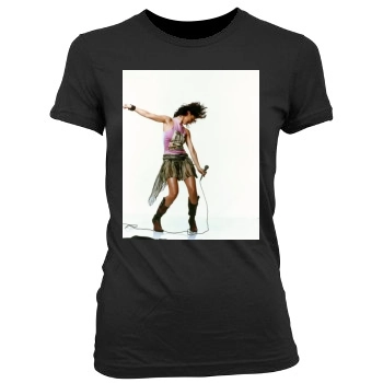 Jennifer Love Hewitt Women's Junior Cut Crewneck T-Shirt