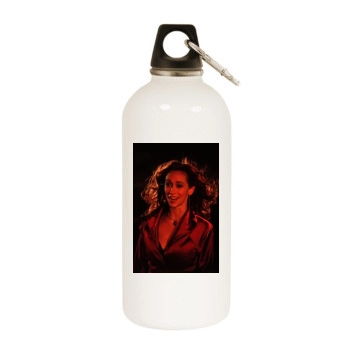 Jennifer Love Hewitt White Water Bottle With Carabiner