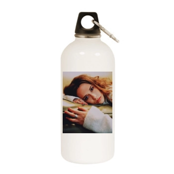 Jennifer Love Hewitt White Water Bottle With Carabiner