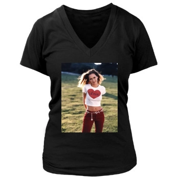 Jennifer Love Hewitt Women's Deep V-Neck TShirt