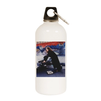 Jennifer Love Hewitt White Water Bottle With Carabiner