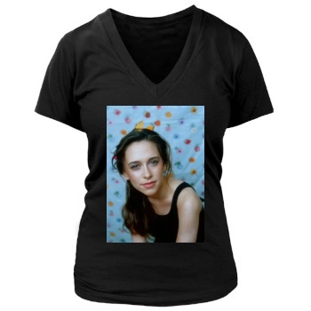 Jennifer Love Hewitt Women's Deep V-Neck TShirt