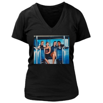 Jennifer Love Hewitt Women's Deep V-Neck TShirt