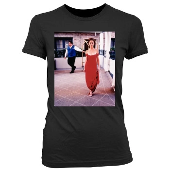 Jennifer Love Hewitt Women's Junior Cut Crewneck T-Shirt