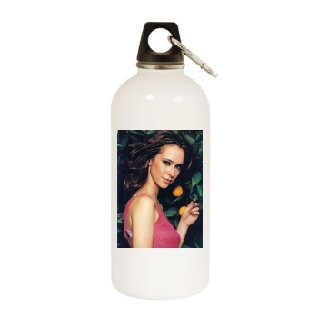 Jennifer Love Hewitt White Water Bottle With Carabiner