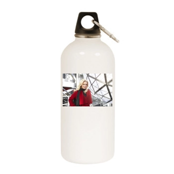 Jenny McCarthy White Water Bottle With Carabiner