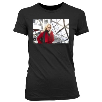 Jenny McCarthy Women's Junior Cut Crewneck T-Shirt