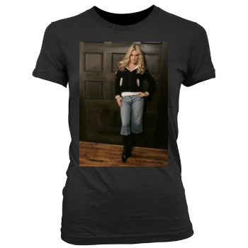 Jenny McCarthy Women's Junior Cut Crewneck T-Shirt