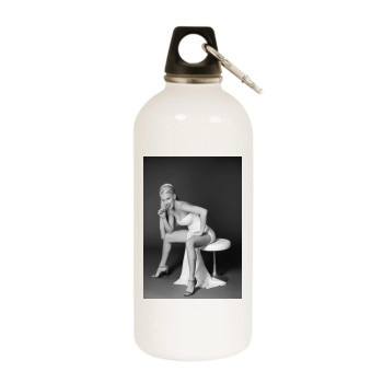 Jenny McCarthy White Water Bottle With Carabiner