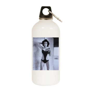 Jenny McCarthy White Water Bottle With Carabiner