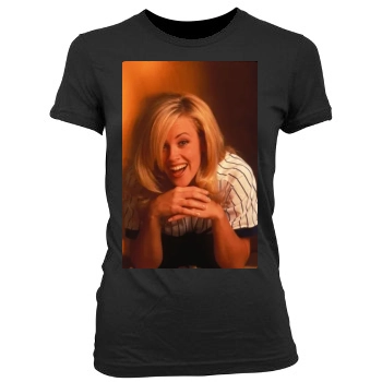 Jenny McCarthy Women's Junior Cut Crewneck T-Shirt