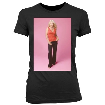 Jenny McCarthy Women's Junior Cut Crewneck T-Shirt