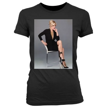 Jenny McCarthy Women's Junior Cut Crewneck T-Shirt