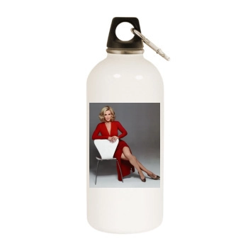 Jenny McCarthy White Water Bottle With Carabiner