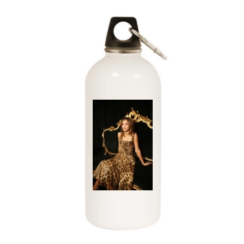 Jessica Alba White Water Bottle With Carabiner