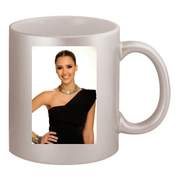 Jessica Alba 11oz Metallic Silver Mug