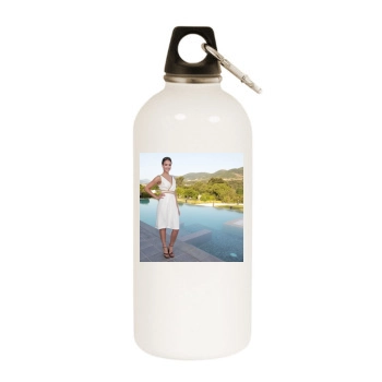 Jessica Alba White Water Bottle With Carabiner