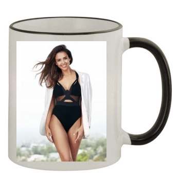 Jessica Alba 11oz Colored Rim & Handle Mug