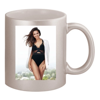 Jessica Alba 11oz Metallic Silver Mug