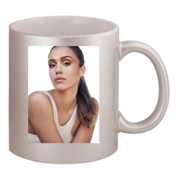 Jessica Alba 11oz Metallic Silver Mug